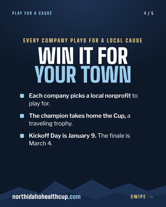 Slide 4 of 5: every company plays for a local cause